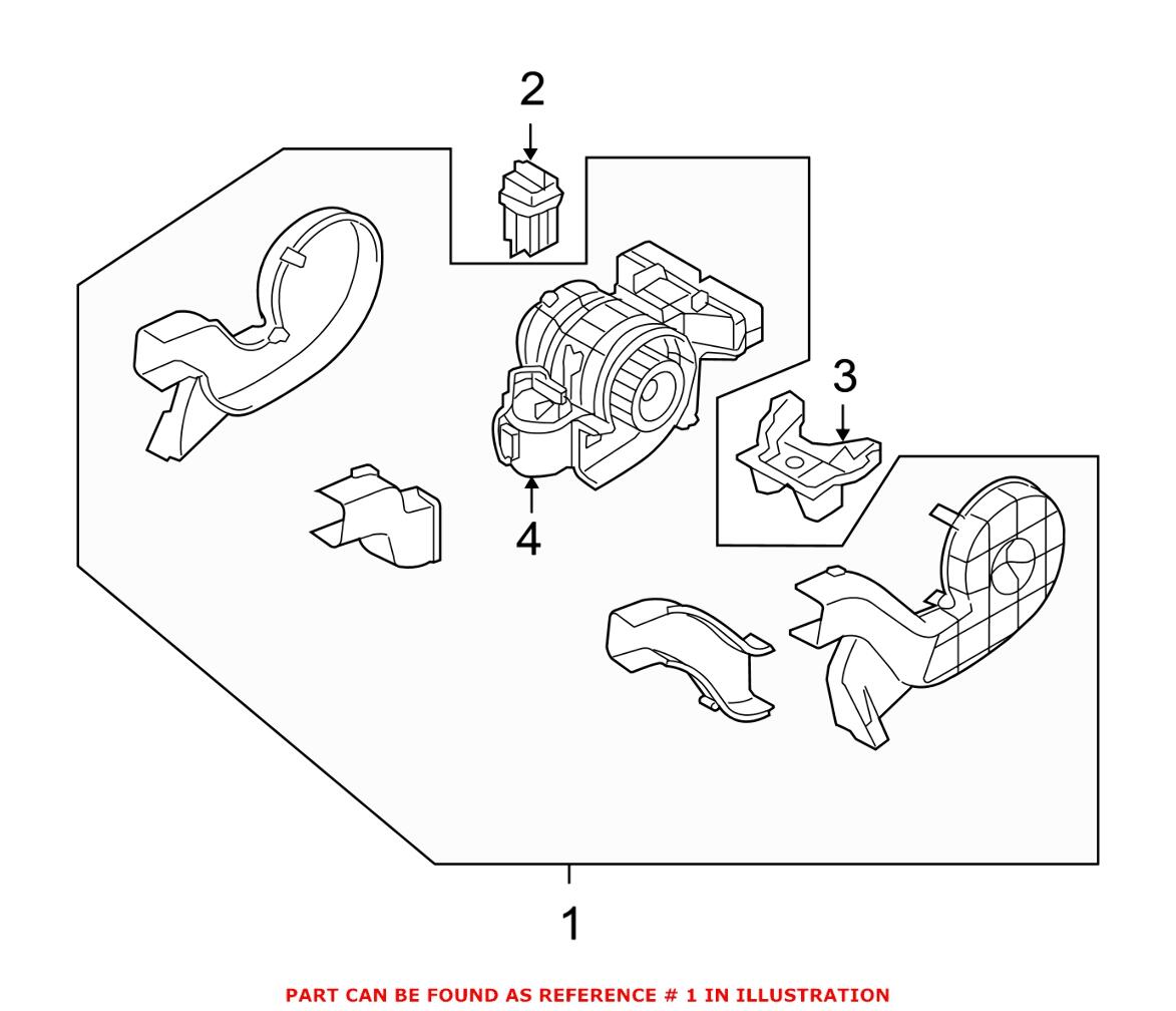 BMW Heater Fan Motor - Rear (w/ Housing) 64119139196